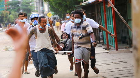 Anti-coup protests rage in Myanmar after dozens killed over crackdown&rsquo;s bloodiest weekend (VIDEOS)