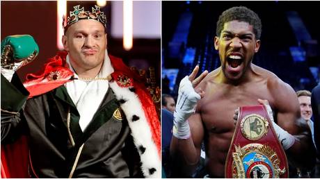 British heavyweight world champions Anthony Joshua and Tyson Fury. © Reuters / Action Images