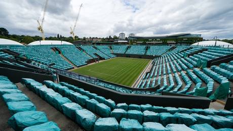 FILE PHOTO: The All England Lawn Tennis after the cancellation of the 2020 Wimbledon Championships. ©AELTC/Bob Martin via USA TODAY Sports