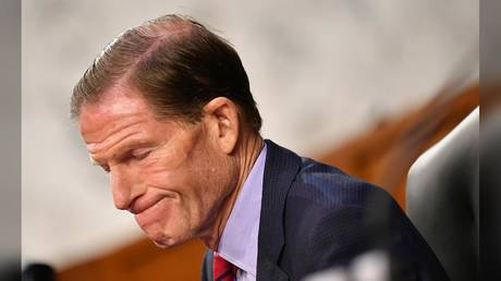 US Senator Richard Blumenthal (D-Connecticut) is shown at a Senate hearing last October.