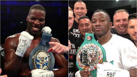 WBO cruiserweight champ Lawrence Okolie and WBC silver champ Thabiso Mchunu - Danny Armstrong (left); Reuters / ANDREW COULDRIDGE (right)