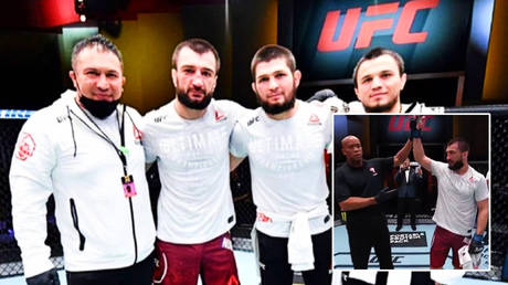 &lsquo;We love you&rsquo;: Khabib Nurmagomedov hails coach Mendez after cornering &lsquo;Dagestani gangster&rsquo; cousin Abubakar in UFC 260 win (VIDEO)