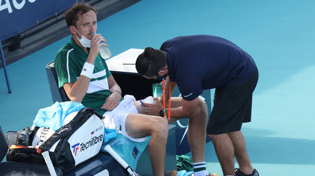 &lsquo;One of my sweetest victories&rsquo;: Russia&rsquo;s Medvedev wins despite BARELY BEING ABLE TO WALK at Miami Open (VIDEO)