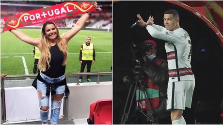 Ronaldo’s sister came out swinging in defense of the star. © Instagram @kariaaveiroofficial / AFP / Twitter