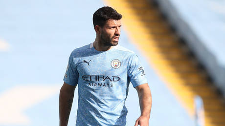 Aguero will bid farewell to City at the end of the current campaign. © Reuters