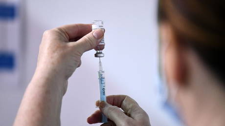 Medical staff member prepares a shot of the AstraZeneca COVID-19 vaccine in Belfast, Northern Ireland March 29, 2021.