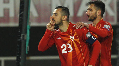 &lsquo;Unacceptable behavior&rsquo;: Macedonia striker Nestorovski expelled from national team for screaming insults during goal celebration