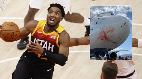 Donovan Mitchell was among the Utaz Jazz stars to express his relief after the incident. © USA Today Sports / Twitter @brian_schnee