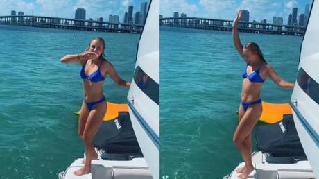 Russian tennis ace Potapova celebrates turning 20 with bikini splash after early exit in Miami (PHOTOS)