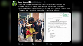 Too risque? Pakistani students expelled from university after hugging on camera