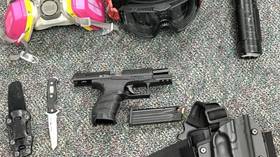 Portland police confiscate guns, hammers & other weapons after corralling 100 protesters during violent demonstration