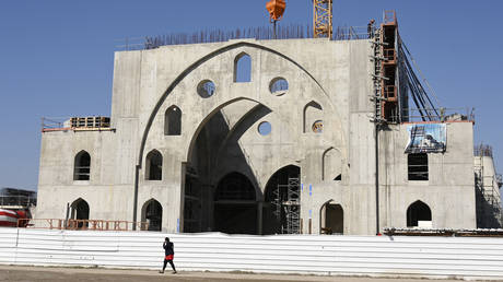 The construction site of the Eyyub Sultan Mosque in Strasbourg two days after the city council of Strasbourg approved the principle of at least 2,5 million euros public funding for the construction led by the Milli Gorus (CIMG)assotiation reputedly close to Turkey. © AFP / FREDERICK FLORIN