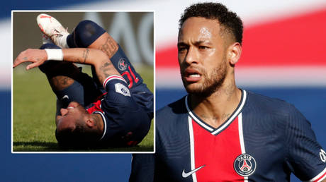 Disaster for Neymar: Riled Brazil star sent off on his first start in months as Paris Saint-Germain flop in top-of-the-table clash