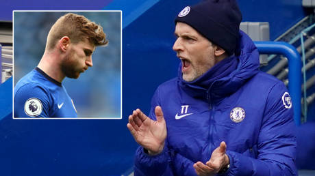Thomas Tuchel (right) and Timo Werner had a day to forget with Chelsea against West Brom in the Premier League © John Walton / Reuters | © Clive Rose / Reuters