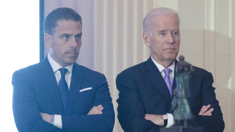 WFP USA Board Chair Hunter Biden introduces his father Vice President Joe Biden during the World Food Program USA's 2016 McGovern-Dole Leadership Award Ceremony at the Organization of American States on April 12, 2016 in Washington, DC.