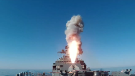 Russian Pacific Sea frigate hits land target with Kalibr missile as country&rsquo;s navy undergoes extensive modernization (VIDEO)