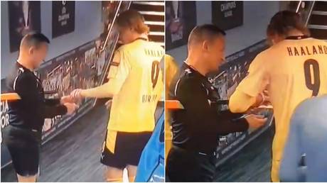 &lsquo;This is class&rsquo;: REAL motive revealed for why &lsquo;childish&rsquo; Romanian match official chased Dortmund ace Haaland for signature