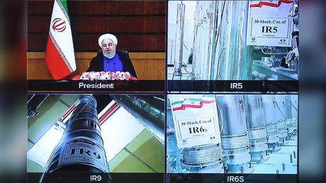 Iranian nuclear activities &lsquo;peaceful & civilian,&rsquo; says President Rouhani, as new uranium-enrichment centrifuge chain is unveiled