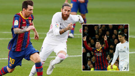 Lionel Messi takes on Real Madrid with Barcelona for the latest time on Saturday, having faced the likes of Sergio Ramos and Cristiano Ronaldo in El Clasico over the years © Albert Gea / Reuters | © Paul Hanna / Reuters