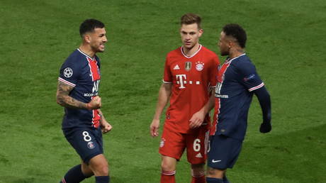 Neymar and Paredes celebrated in close proximity to Kimmich. © Getty Images