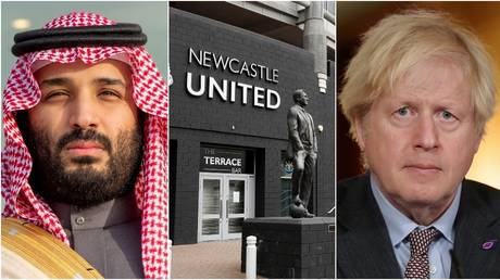 Bin Salman reportedly lobbied Johnson over the deal for Newcastle. © Reuters / Saudi Royal Court