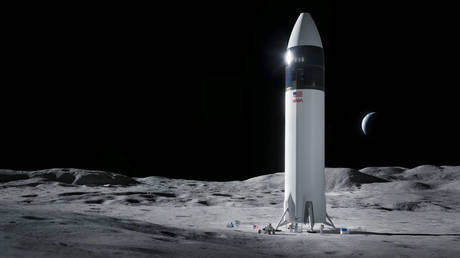 Illustration of SpaceX Starship moon lander design