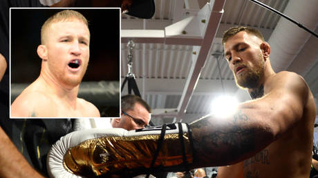 The gloves are off: Conor McGregor threatens to &lsquo;smoke&rsquo; Justin Gaethje & coach after rival attacks his &lsquo;cheap garbage&rsquo; ringwear