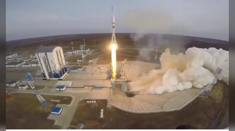 WATCH Russian Soyuz rocket take off with 36 satellites in a launch commemorating Gagarin&rsquo;s historic space flight