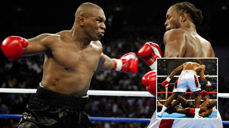 Boxing legend Mike Tyson (left) claims he will rematch Lennox Lewis © Reuters | © Reuters / Gary Hershorn JM