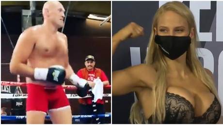 Lingerie-loving Ebanie Bridges decries &lsquo;double standards&rsquo; as Tyson Fury trains in underwear &ndash; only to find out reason for stunt