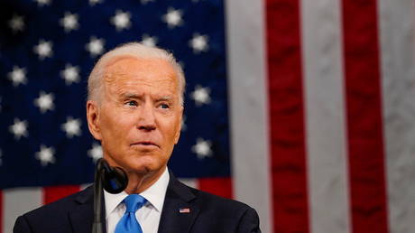 President Joe Biden addresses a joint session of Congress in Washington, U.S., April 28, 2021.