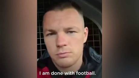 Scottish footballer Cox RETIRES AT HALF-TIME after rival captain ‘goads him over failed suicide attempt’