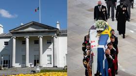 Irish president sparks bitter Twitter war after lowering flag in honour of British Prince Philip