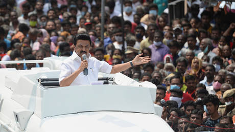 FILE PHOTO. M.K. Stalin in Chennai. © AFP / Arun SANKAR