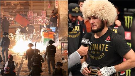&lsquo;Taking vengeance on them only because they believe in Allah&rsquo;: Khabib says &lsquo;pray for Palestine&rsquo; amid clashes with Israeli forces