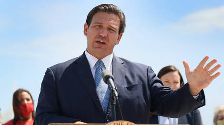 FILE PHOTO. Florida Gov. Ron DeSantis in Miami, Florida. © AFP / Joe Raedle