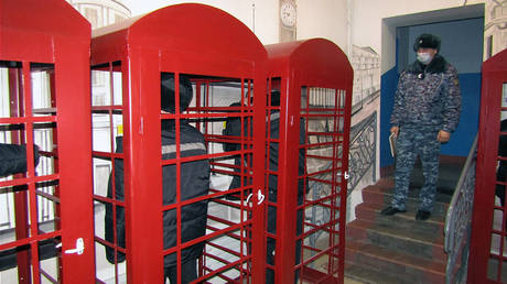 Big Ben behind bars: Siberian prison installs British-style red phone boxes to create &lsquo;atmosphere of London&rsquo; for inmates