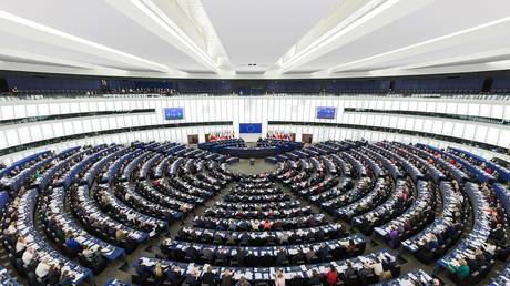 FILE PHOTO. European parliament hemicycle in Strasbourg, France. © Wikipedia