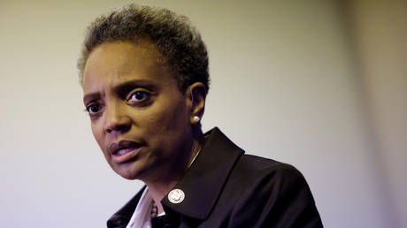 FILE PHOTO. Lori Lightfoot in Chicago, Illinois, U.S. © Reuters / Joshua Lott