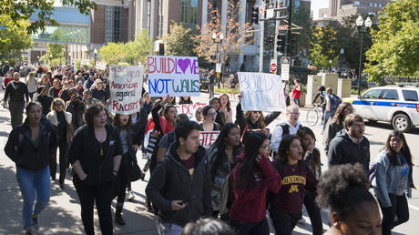 FILE PHOTO: A left-wing student protest at the University of Minnesota, Minneapolis © Flickr / Fibonacci Blue