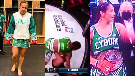 Hit and Cris: Ex-UFC queen Cyborg batters floored foe with barrage of shots to bag brutal win with 10 second of fight left (VIDEO)