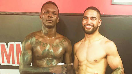 Late MMA fighter Fau Vake (right) with UFC champion Israel Adesanya © Instagram / fauvake