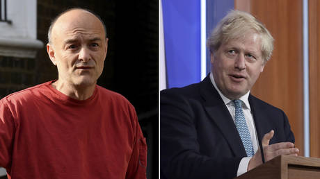 (L) Dominic Cummings © REUTERS / Toby Melville; (R) Boris Johnson © Matt Dunham / Pool via REUTERS