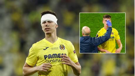 &lsquo;Hard as nails&rsquo;: Villarreal star Foyth impresses fans by playing on after nasty Europa League final collision with Pogba (VIDEO)
