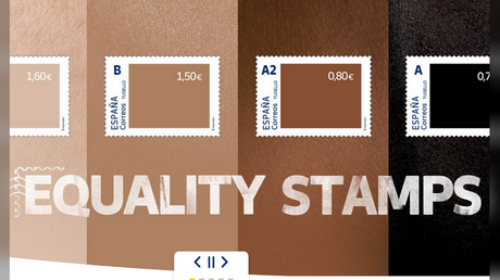Spanish postal service blasted for &lsquo;tone-deaf&rsquo; anti-racist campaign featuring black stamps worth LESS than white ones