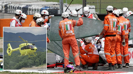 Jason Dupasquier has been airlifted to hospital © Ciro De Luca / Reuters