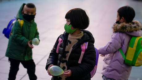 FILE PHOTO: Children in Shanghai, China, 2020. Aly Song / Reuters