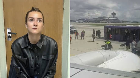 Russian woman arrested in Minsk after grounding of Ryanair flight could be deported home after trial, says Belarus’ chief diplomat
