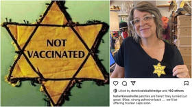 Sklep z kapeluszami w Tennessee promuje naszywkę `` nieszczepioną '' w stylu nazistowskiej żółtej gwiazdy, ściągając potępienie i wzywając do bojkotu