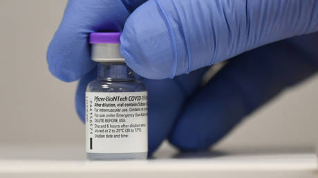 FILE PHOTO. Pfizer-BioNTech Covid-19 vaccine on December 8, 2020 in Cardiff, United Kingdom